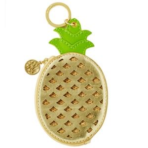Lilly Pulitzer Gold Metallic Pineapple Coin Purse - NWT!